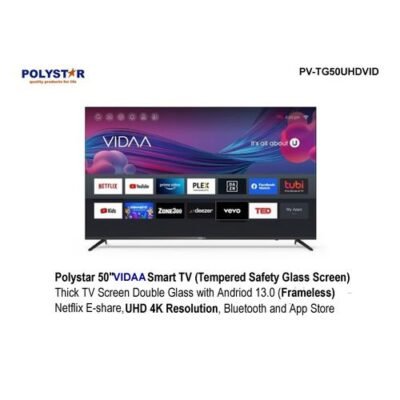 POLYSTAR 50″ DLED SMART TV VIDAA(FRAMELESS)